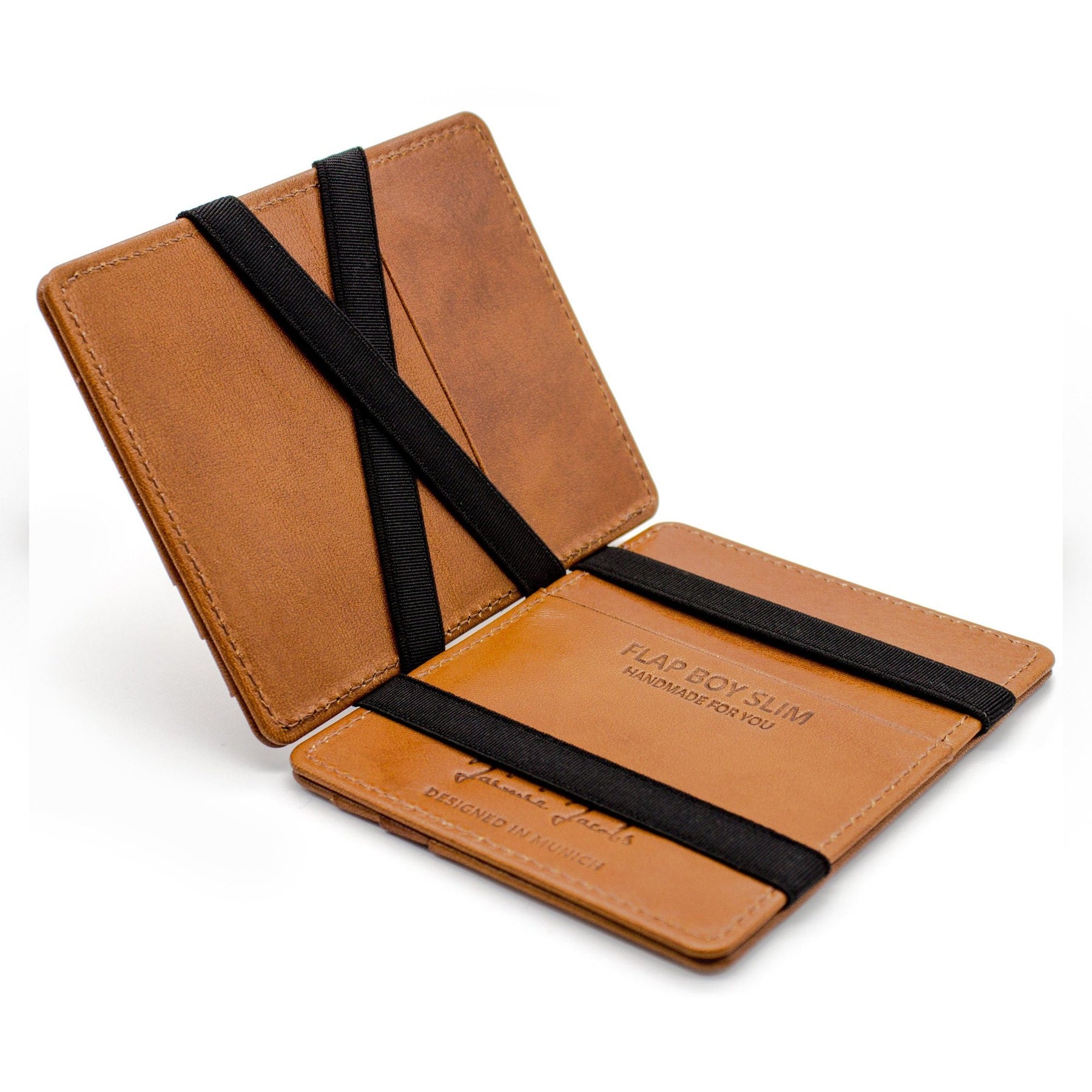Flap Boy RFID Slim Cognac / Schwarz