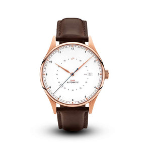 About Vintage 1820 Automatic Rosé Gold - White - Dark Brown