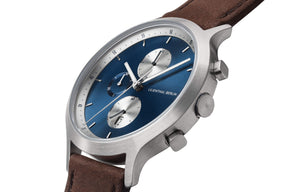 Lilienthal Berlin Duality Silver Blue - Leder Dunkelbraun