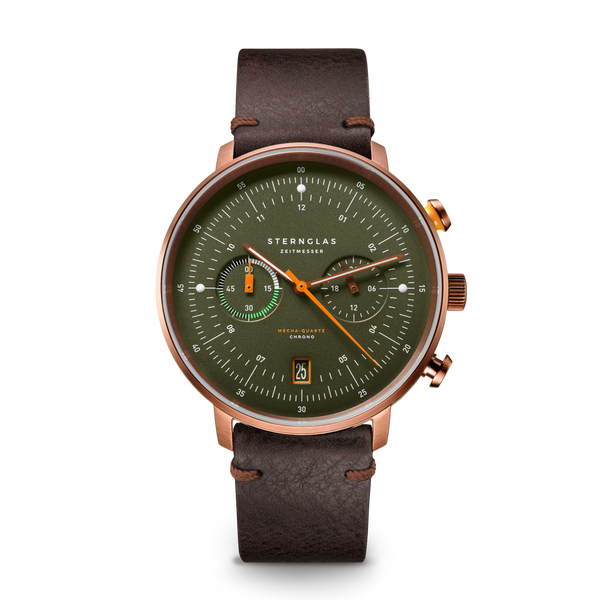 Sternglas Hamburg Chrono Dunkelgrün Bronze - Maritimer Luxus 