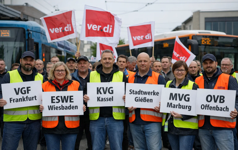 ÖPNV-Streik in Hessen: Verdi-Warnstreik am Freitag/Samstag – wo trifft es Pendler diesmal am stärksten?