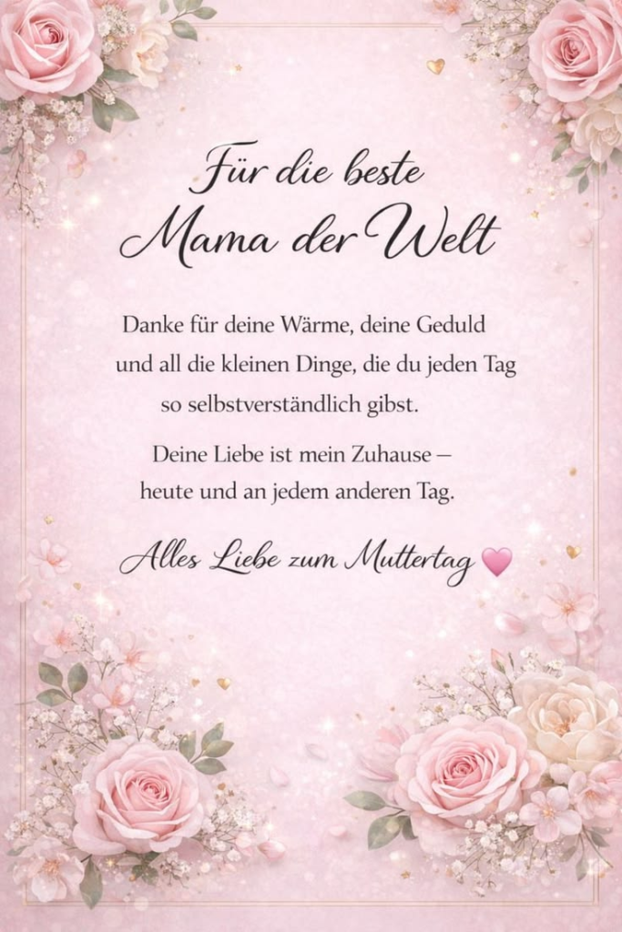 Muttertag 2026 in Deutschland: schöne SMS, kurze Wünsche, Grußkarten, Bilder und GIFs für Mama