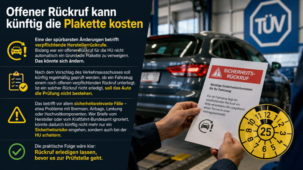TÜV-Änderungen 2026: Welche neue Regel Autofahrer die HU-Plakette kosten kann