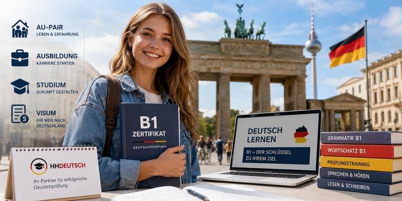 Wege nach Deutschland: Warum das B1-Zertifikat für Au-Pair & Ausbildung entscheidend ist Wege nach Deutschland: Warum das B1-Zertifikat für Au-Pair & Ausbildung entscheidend ist