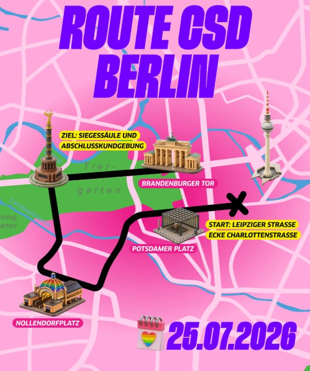 CSD Berlin 2026: Route, Start, Bühnenprogramm und Sarah Connor
