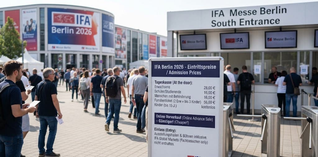 IFA Berlin 2026 heute: Öffnungszeiten, Tickets und Anreise zur Messe