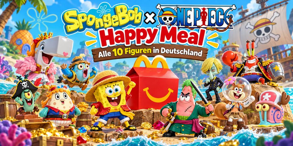 SpongeBob x One Piece im Happy Meal: Diese 10 Figuren gibt es jetzt in Deutschland SpongeBob x One Piece im Happy Meal: Diese 10 Figuren gibt es jetzt in Deutschland