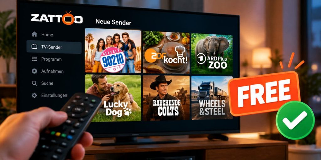 Zattoo schaltet sechs neue Sender kostenlos frei: Welche Programme dabei sind und wo das 30-Stunden-Limit gilt