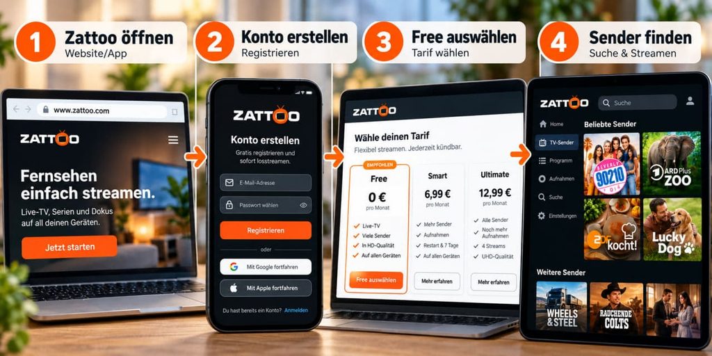 Zattoo schaltet sechs neue Sender kostenlos frei: Welche Programme dabei sind und wo das 30-Stunden-Limit gilt