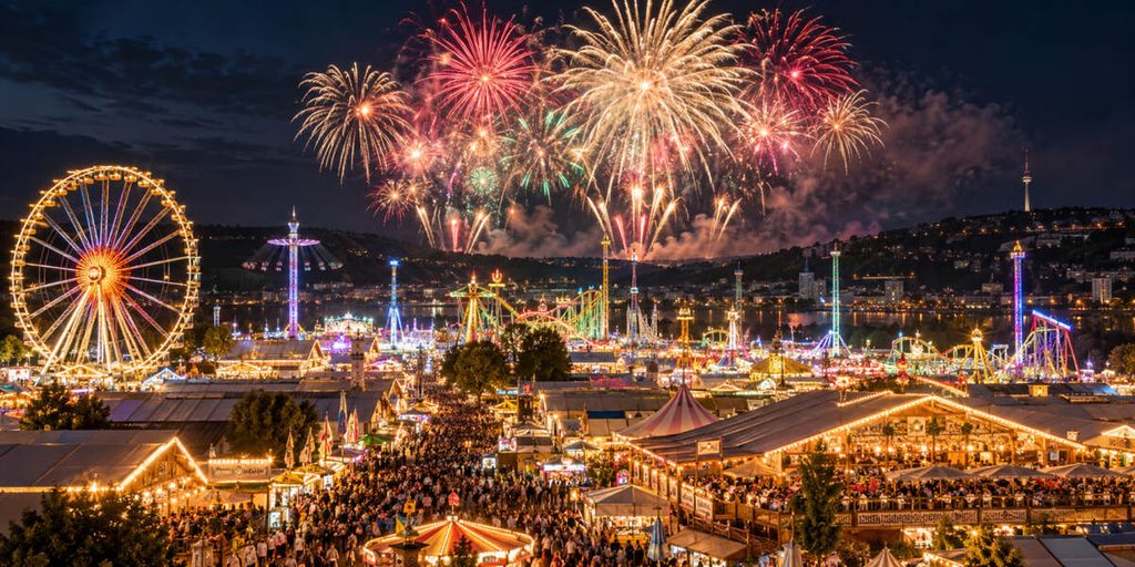 Abschlussfeuerwerk beim Cannstatter Volksfest 2026: Wann beginnt die Show, wo findet sie statt und wie lange ist der Wasen geöffnet? Abschlussfeuerwerk beim Cannstatter Volksfest 2026: Wann beginnt die Show, wo findet sie statt und wie lange ist der Wasen geöffnet?
