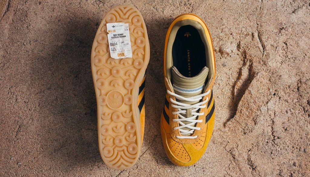 Bad Bunny x adidas Gazelle Indoor „Solar Gold“ erscheint am 17. Oktober 2026: Preis, Verkaufsstart und Händler in Deutschland Bad Bunny x adidas Gazelle Indoor „Solar Gold“ erscheint am 17. Oktober 2026: Preis, Verkaufsstart und Händler in Deutschland