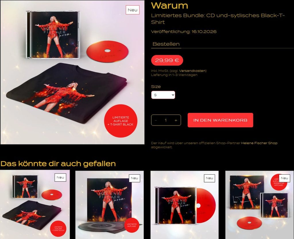 Helene Fischer kündigt neues Album „WIR“ für den 4. Dezember 2026 an: Welche Songs bekannt sind und was die Vorbestellung kostet