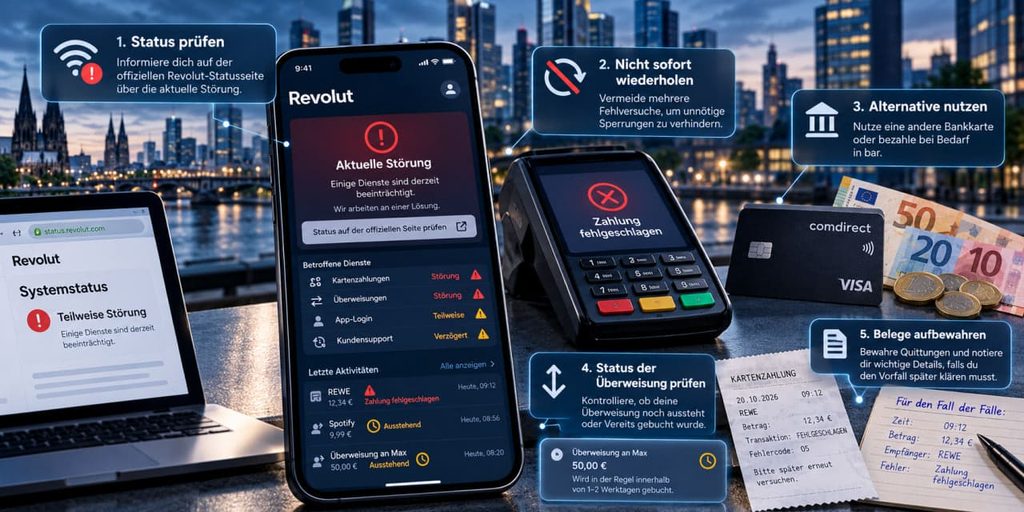 Revolut-Störung am 20. Oktober 2026: 31 Funktionen betroffen – was hinter dem Ausfall steckt und was Kunden jetzt tun können
