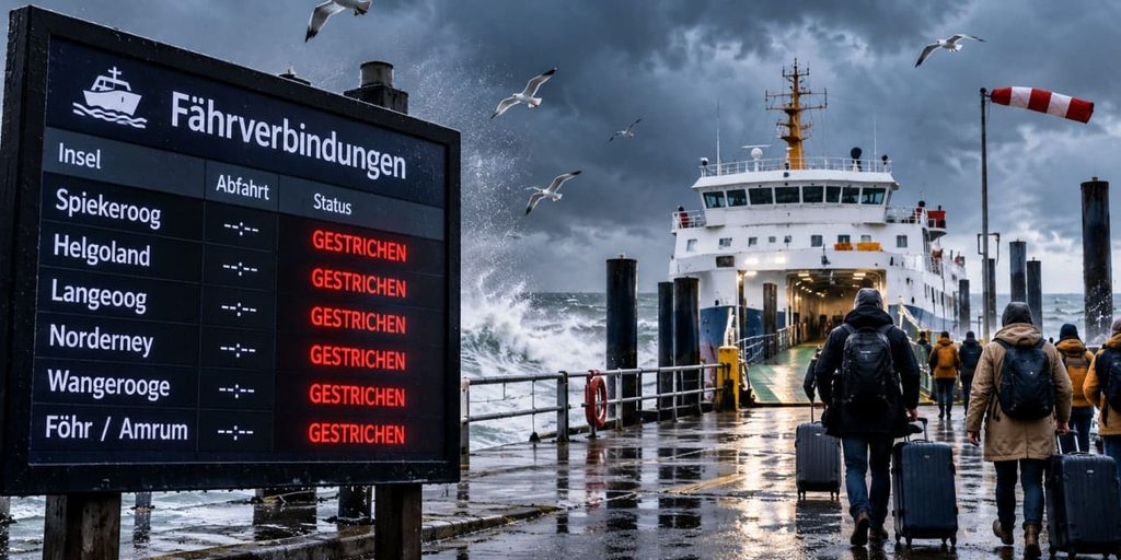 Unwetter durch Sturmtief Manja am 25. Oktober: Welche Regionen betroffen sind, wo Fähren ausfallen und wie lange der Sturm anhält