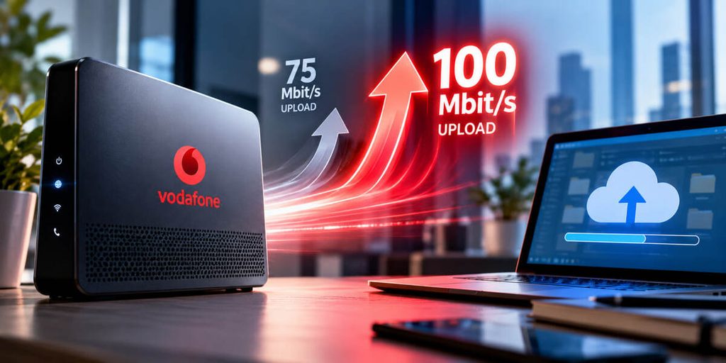 Vodafone erhöht Kabel-Upload auf 100 Mbit/s: Welche Kunden profitieren, wann die Umstellung erfolgt und was die Tarife kosten