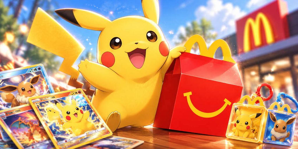 Pokémon Happy Meal 2026 bei McDonald’s: Deutschland-Start im Dezember, 15 Sammelkarten und neue Spielzeuge Pokémon Happy Meal 2026 bei McDonald’s: Deutschland-Start im Dezember, 15 Sammelkarten und neue Spielzeuge